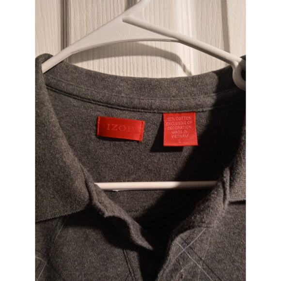 izod Grey Argon Long Sleeved Sweater. Size: Large. 100% Cotton - Picture 4 of 4